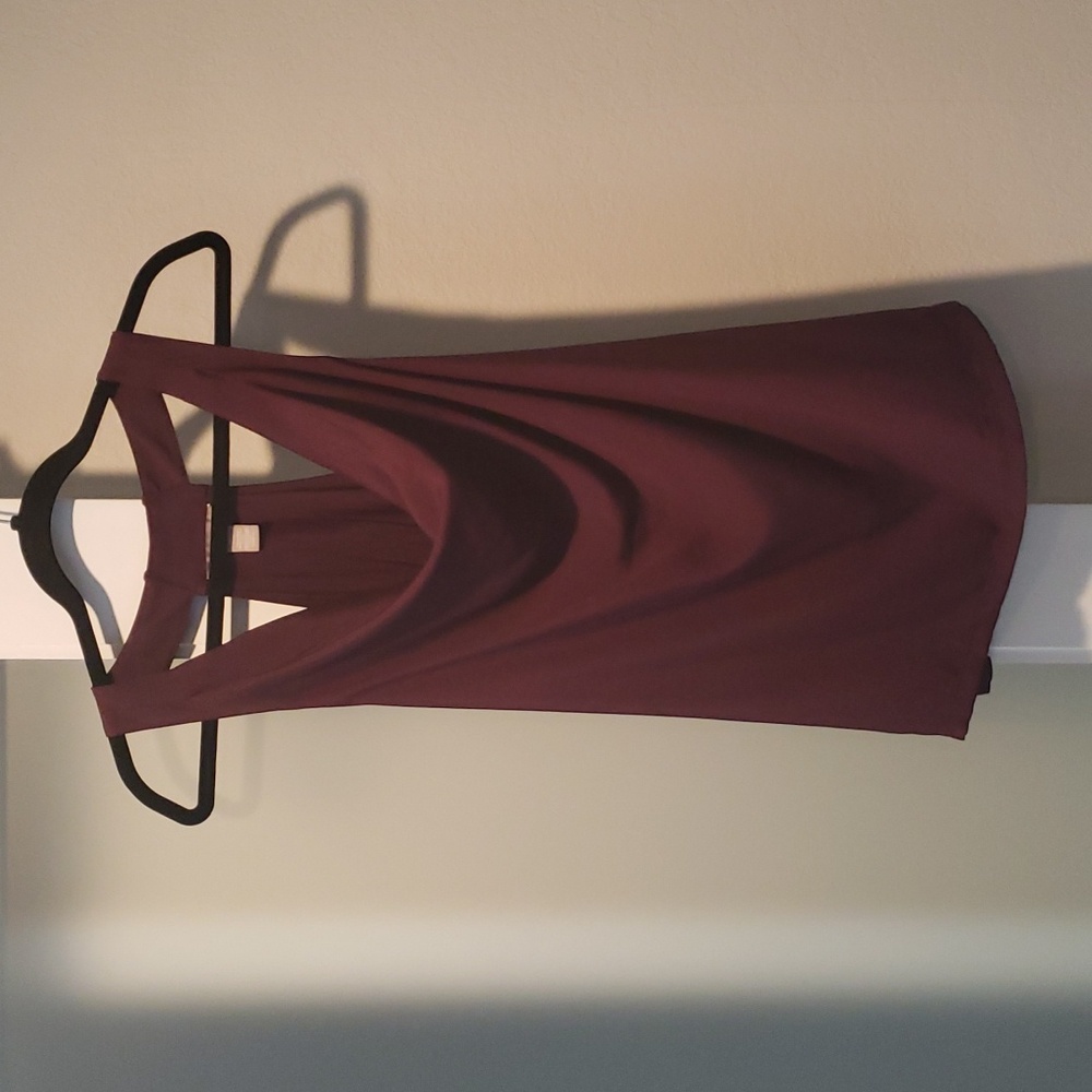 Banana Republic Maroon Cowl Neck Halter Top Size S